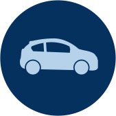 PKW-Symbol f&uuml;r Inspektion, Wartung und Reparatur in der KFZ-Meisterwerkstatt Albert Tycho Kruse in Minden